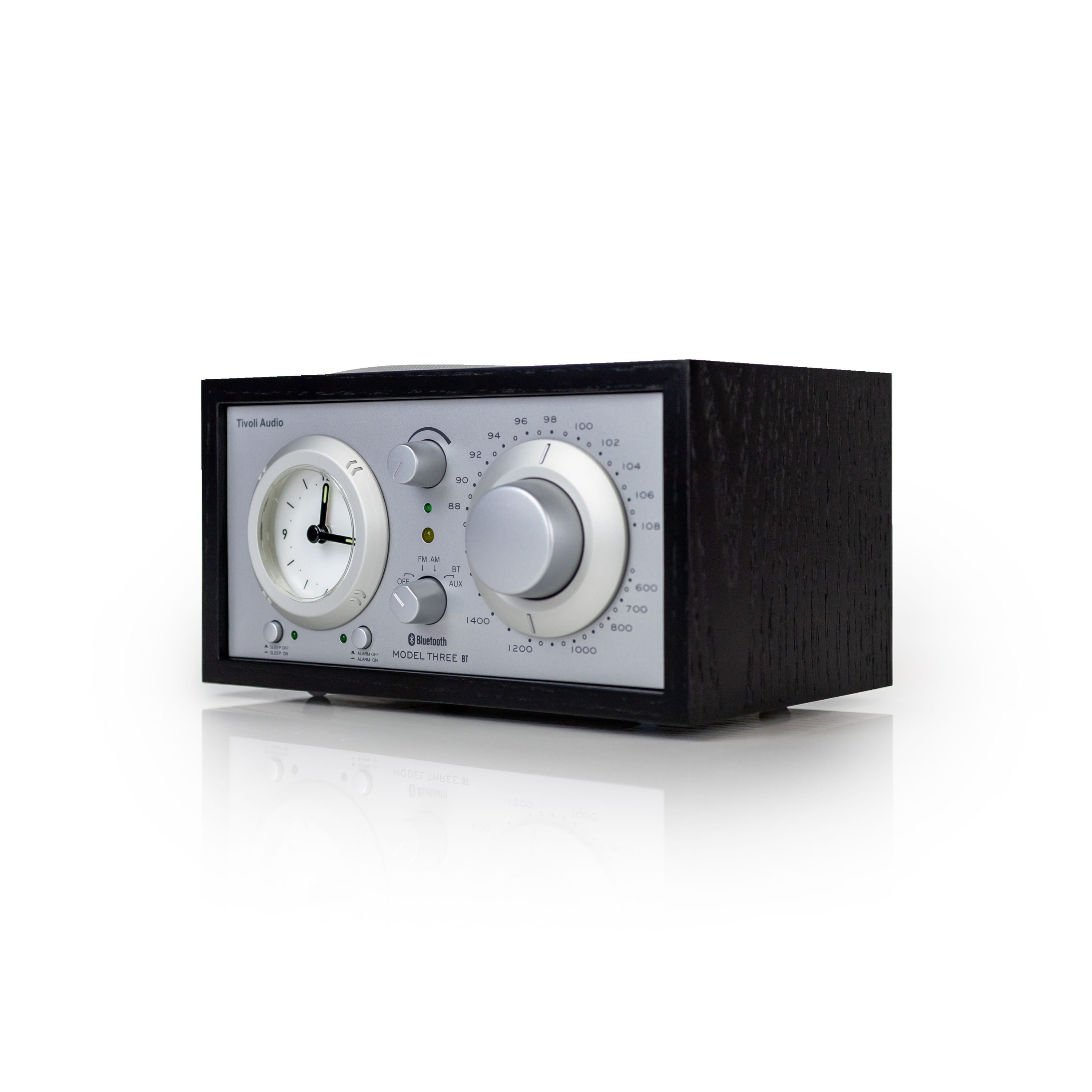 Tivoli Audio - Model Three® BT with USB-C - Black Ash/Silver