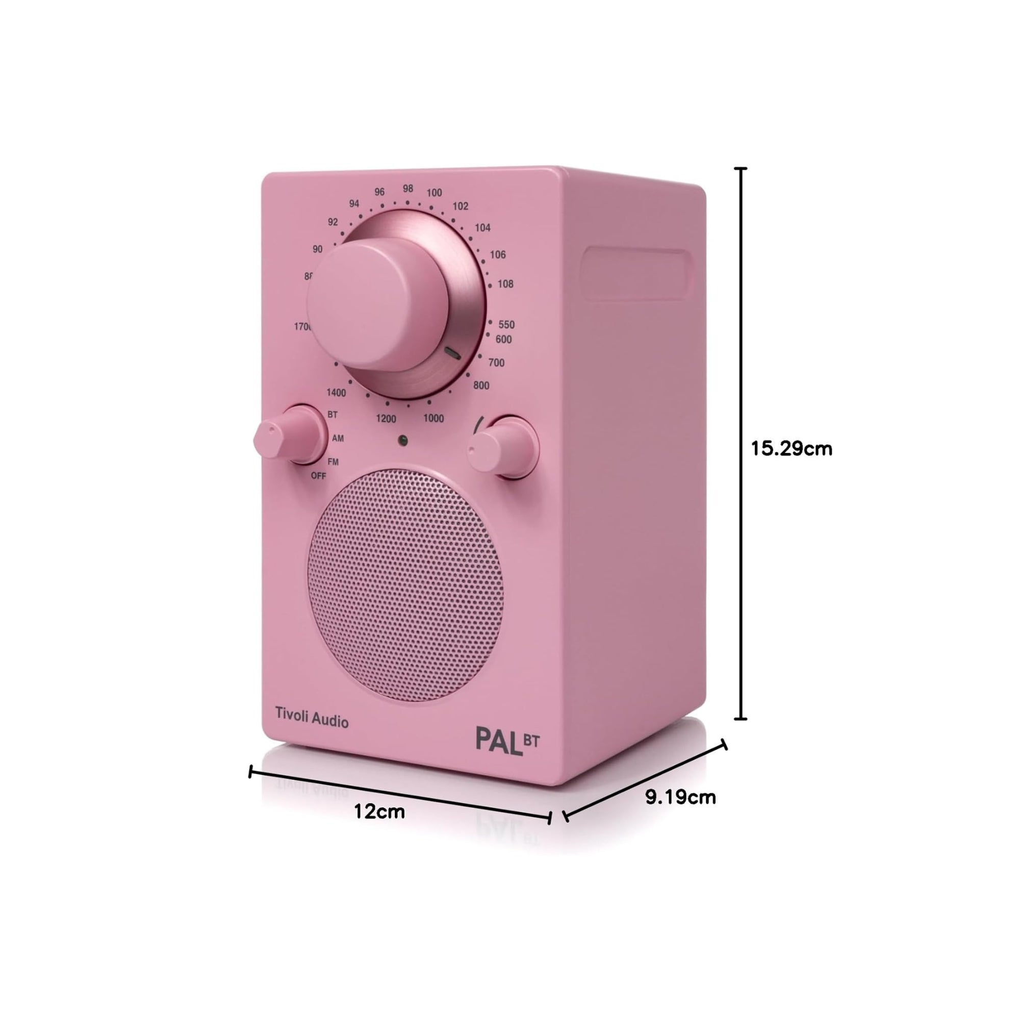 Tivoli Audio - Pal Portable Radio FM AM & Bluetooth - Pink