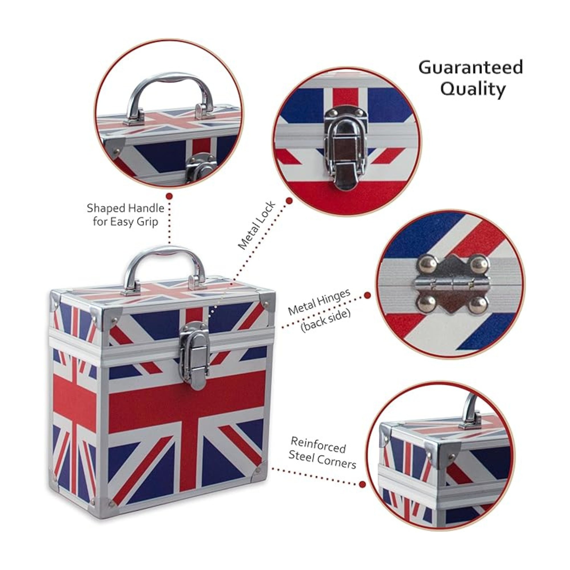 7 inch Aluminium EP Vinyl Case with 35 PP sleeve - UK Pattern