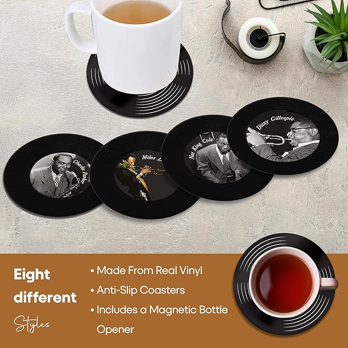 Jazz Legends 8pcs Coaster Tin Set