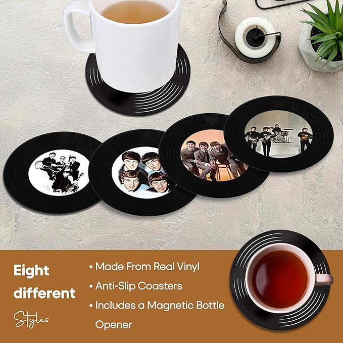 The Beatles 8pcs Coaster Tin Set