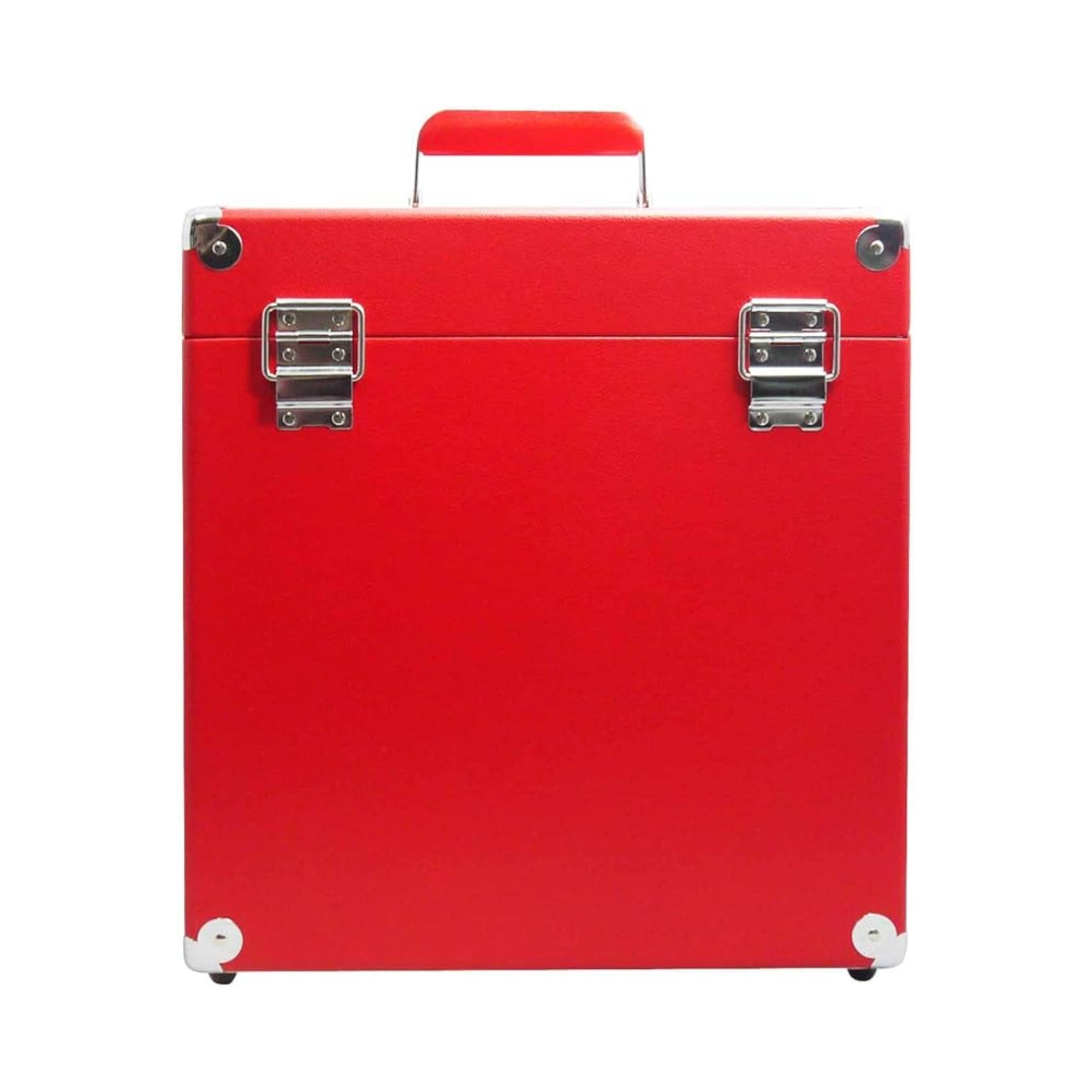 12 inch PU Wooden LP Vinyl Case with 40 PP sleeve, Red