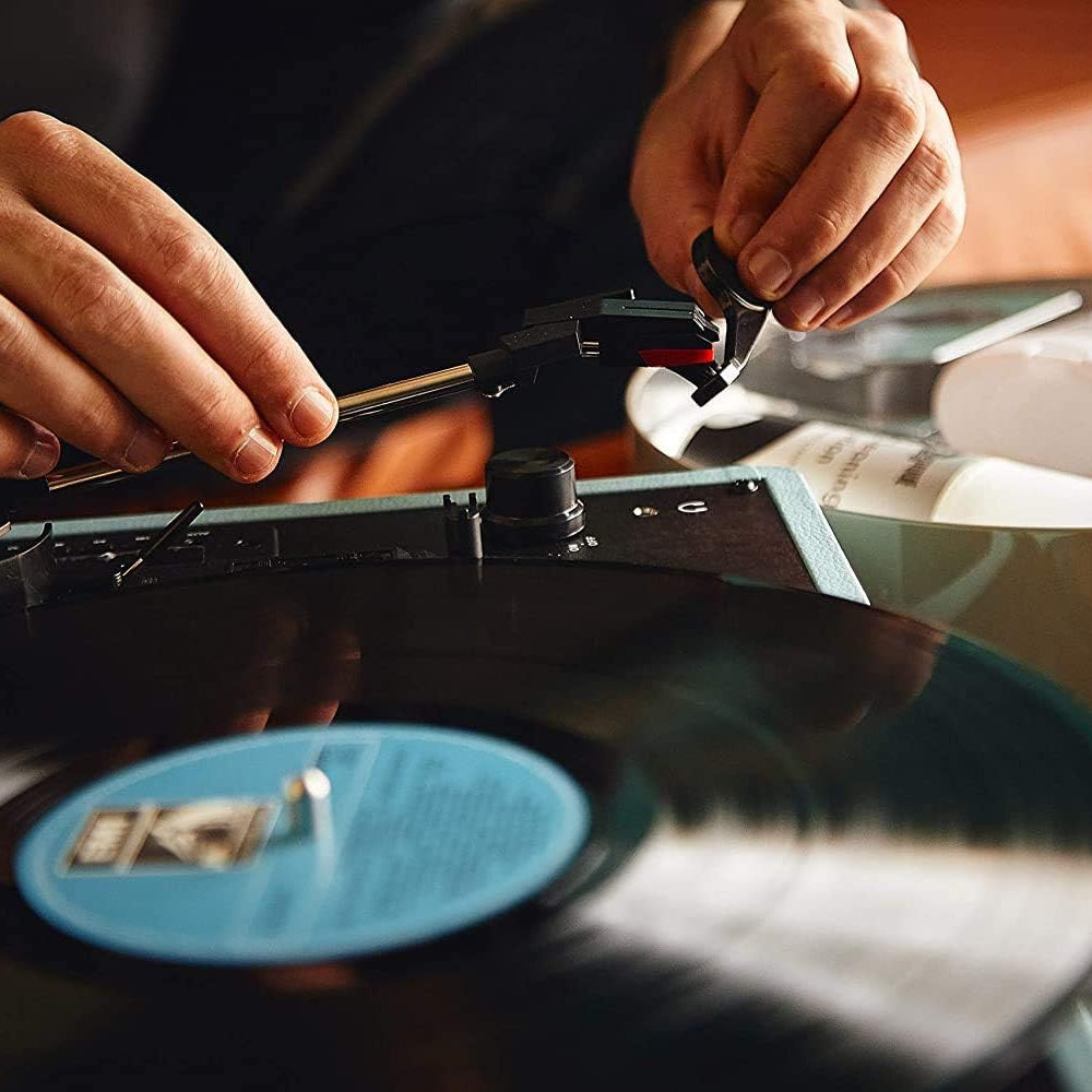 Vinyl Record Cleaning Kit with foldable LP stand