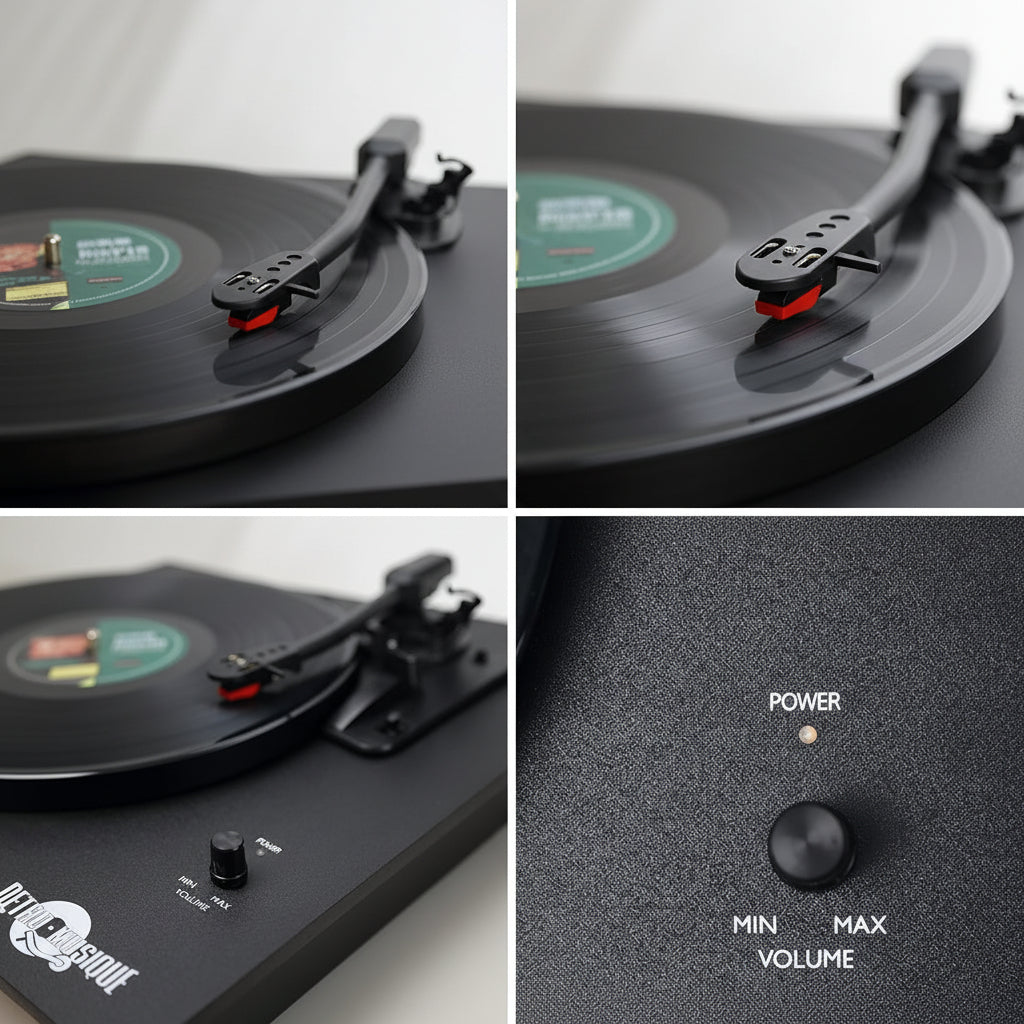 Table Top Bluetooth Turntable Record Player, With External Speakers