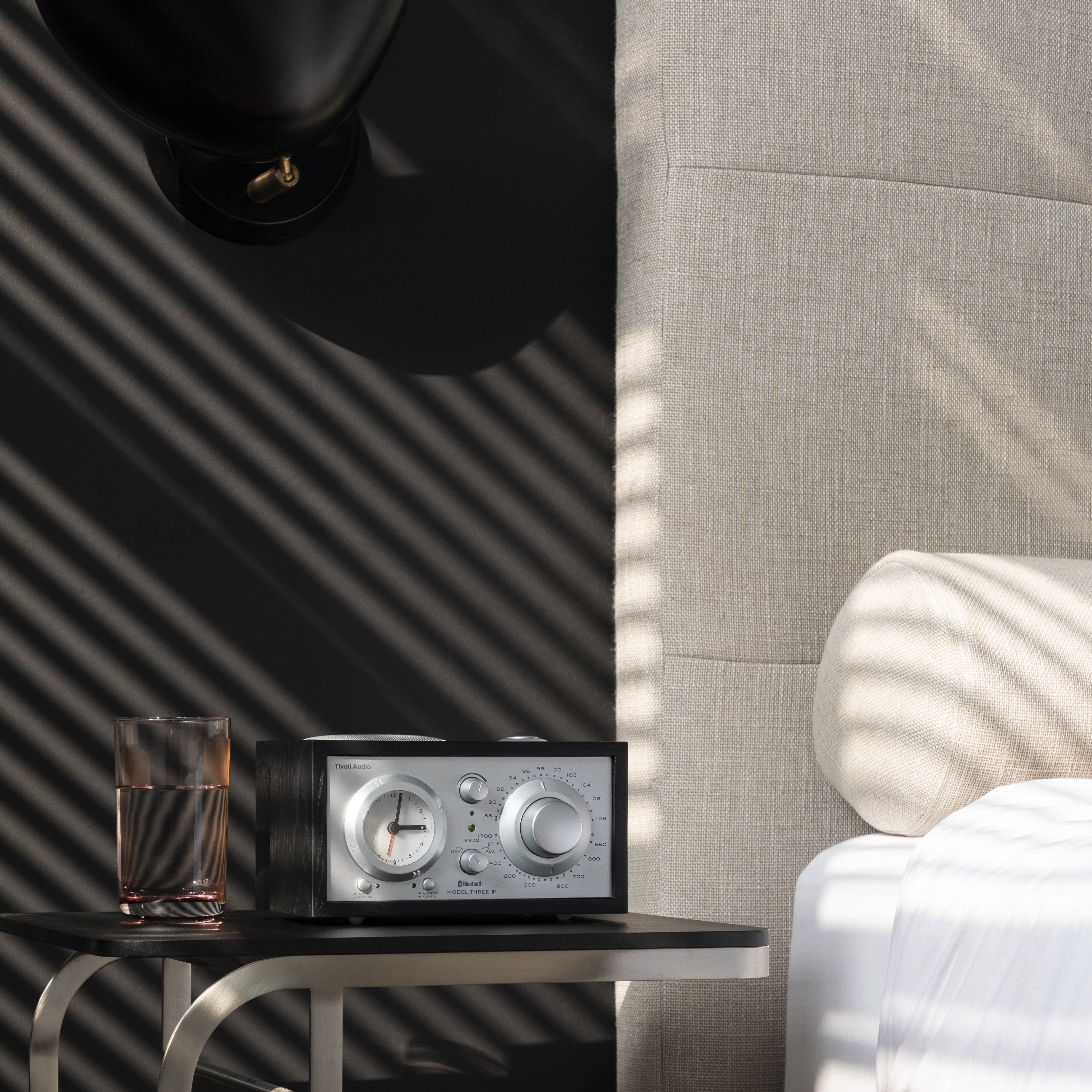 Tivoli Audio - Model Three® BT with USB-C - Black Ash/Silver
