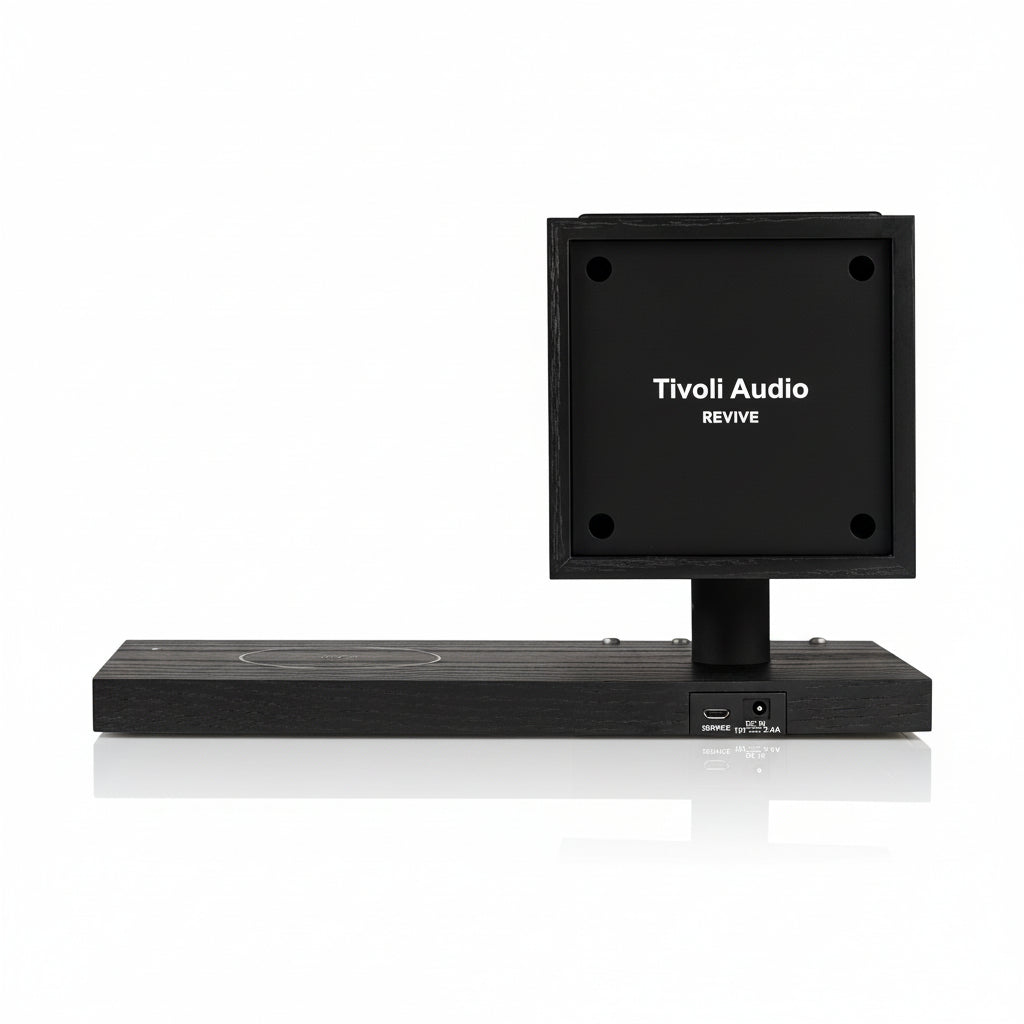 Tivoli Audio - Revive Bluetooth Speaker with Wireless Charging Pad & Lamp - Black Ash / Black