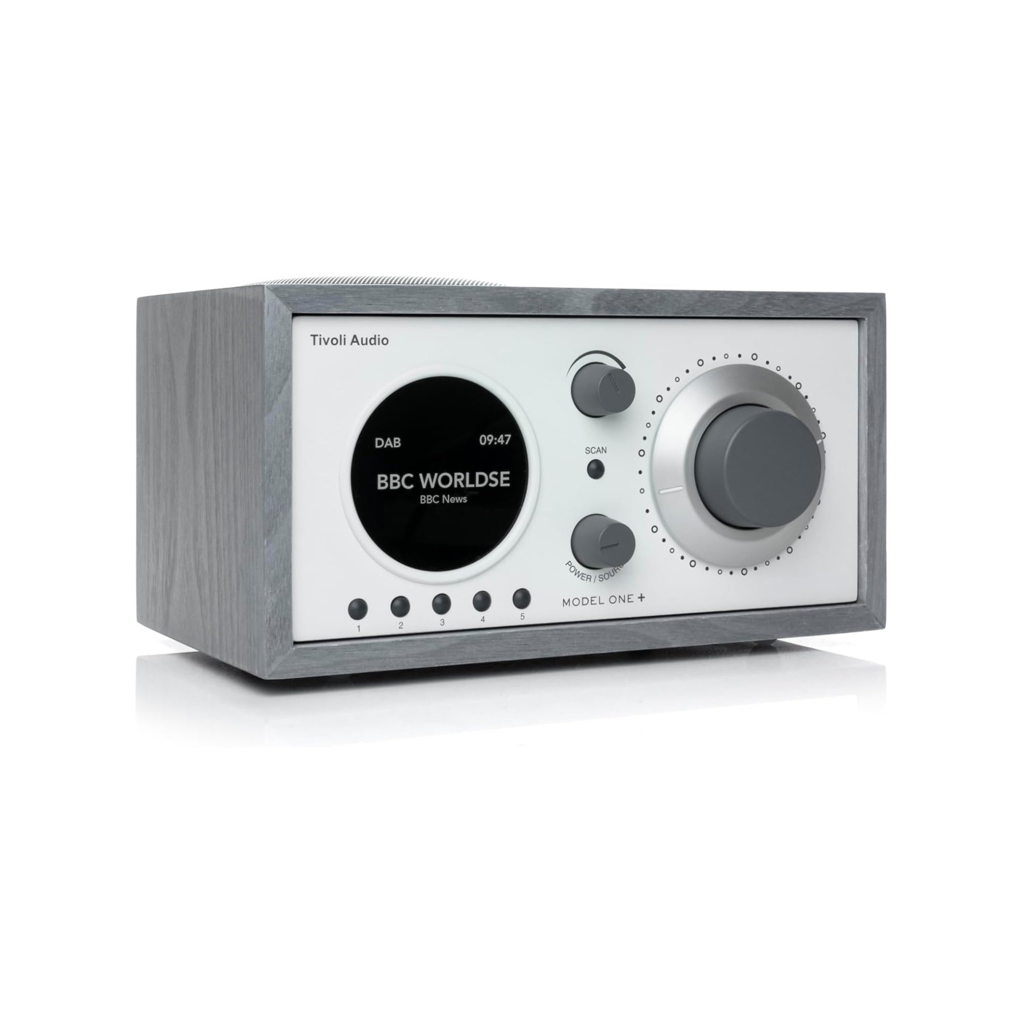 Tivoli Audio - Model One+ Table Radio DAB+ FM Bluetooth - Grey / White