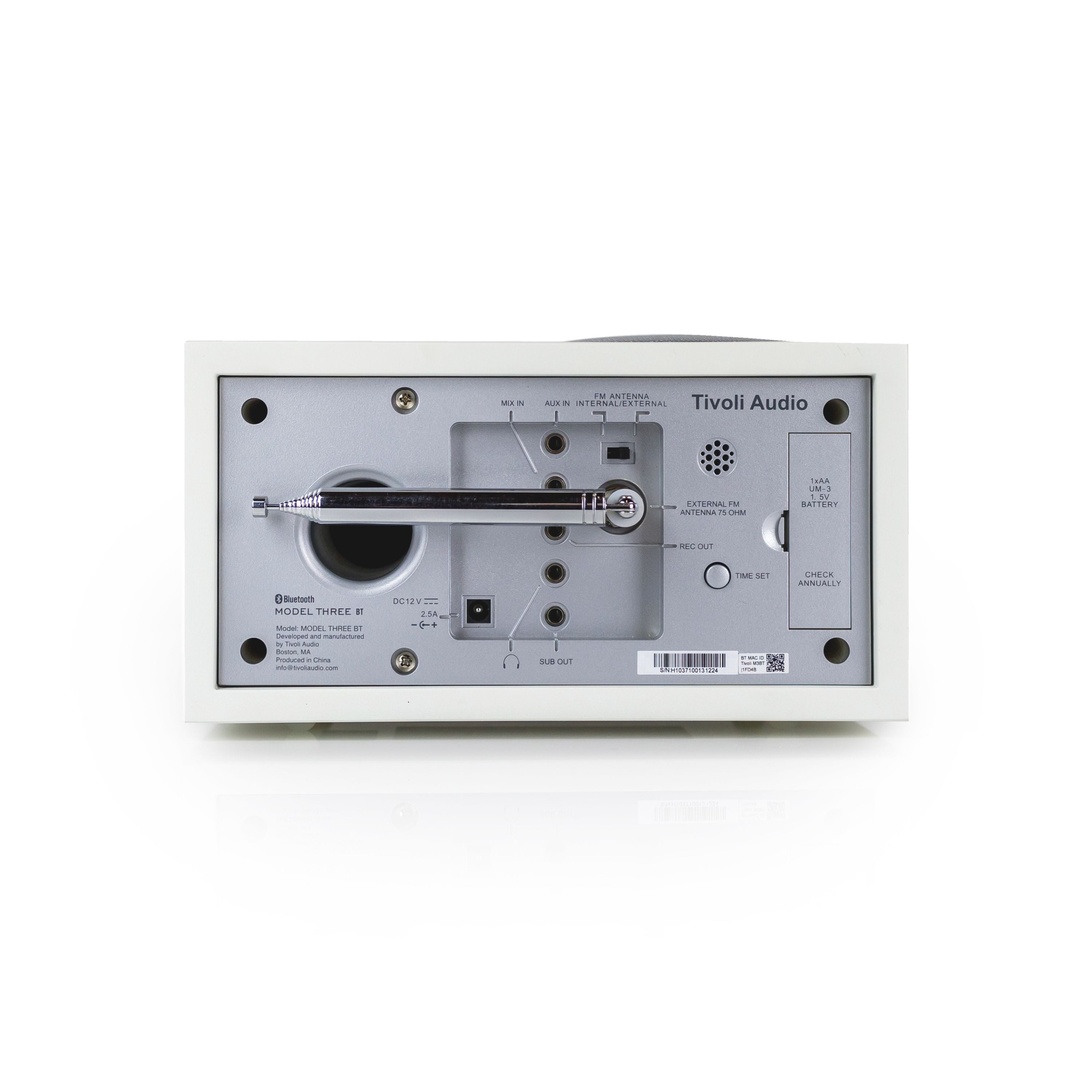Tivoli Audio - Model Three® BT with USB-C - White/Silver