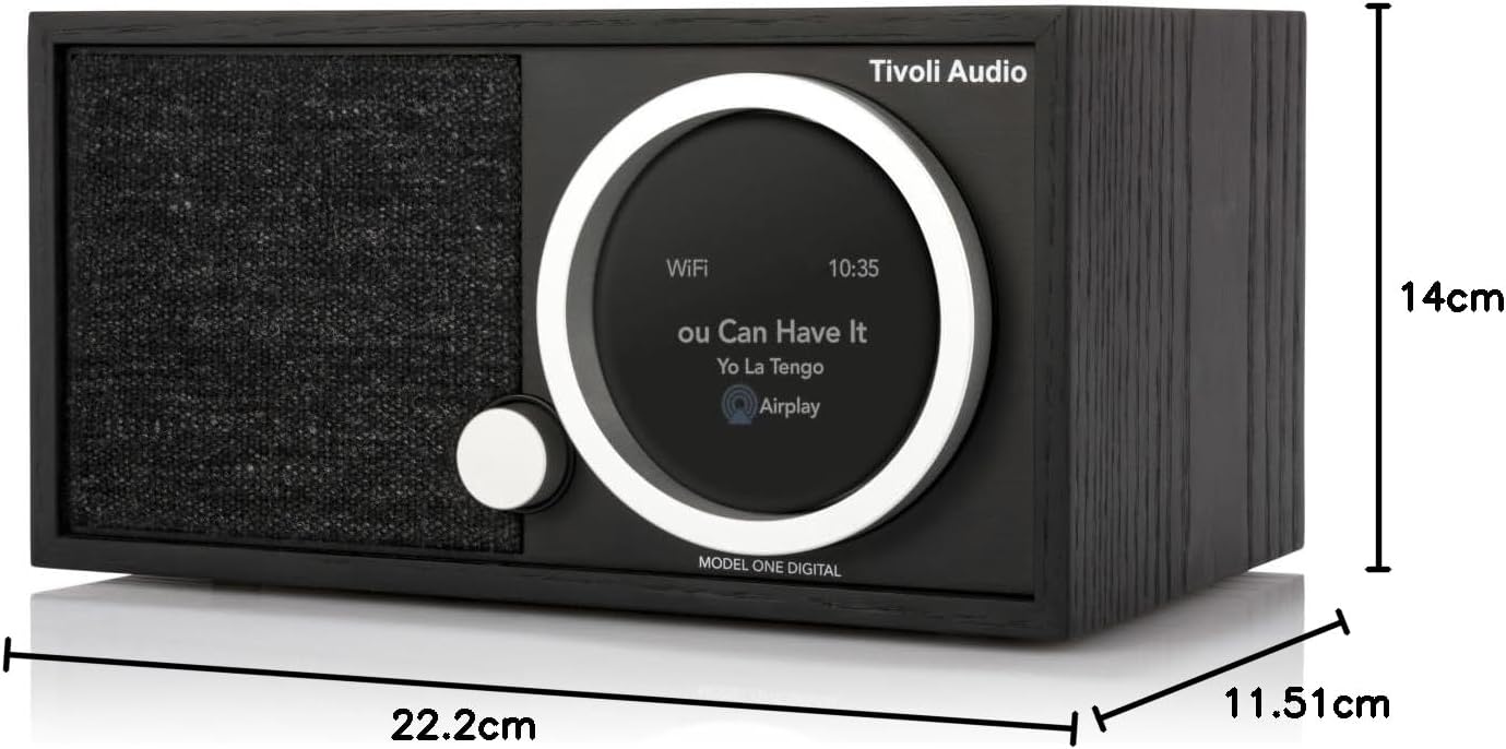 Tivoli Audio - Model One Digital Generation 2, Wi-Fi DAB+ FM Bluetooth Radio - Black Ash / Black