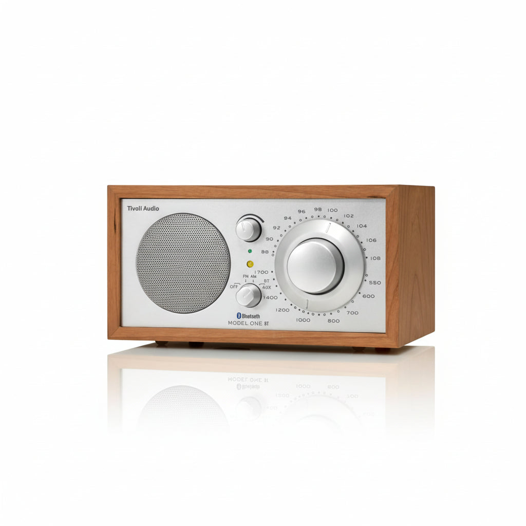 Tivoli Audio - Model One Bluetooth Table Radio, AM FM - Cherry / Silver