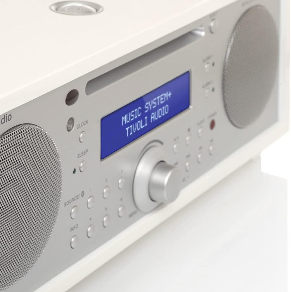 Tivoli Audio - Music System+ DAB, FM Radio, CD, All-in-One System - White / Silver