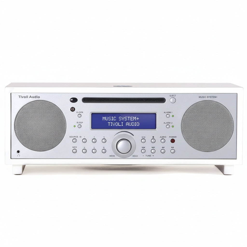 Tivoli Audio - Music System+ DAB, FM Radio, CD, All-in-One System - White / Silver